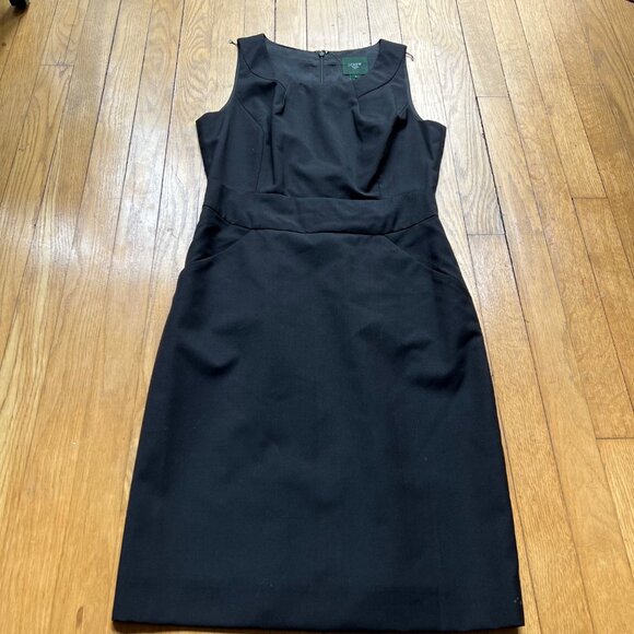 J.Crew Size 4 Black Suiting Lightweight Wool Tailored Sleeveless Sheath Career - Picture 3 of 16
